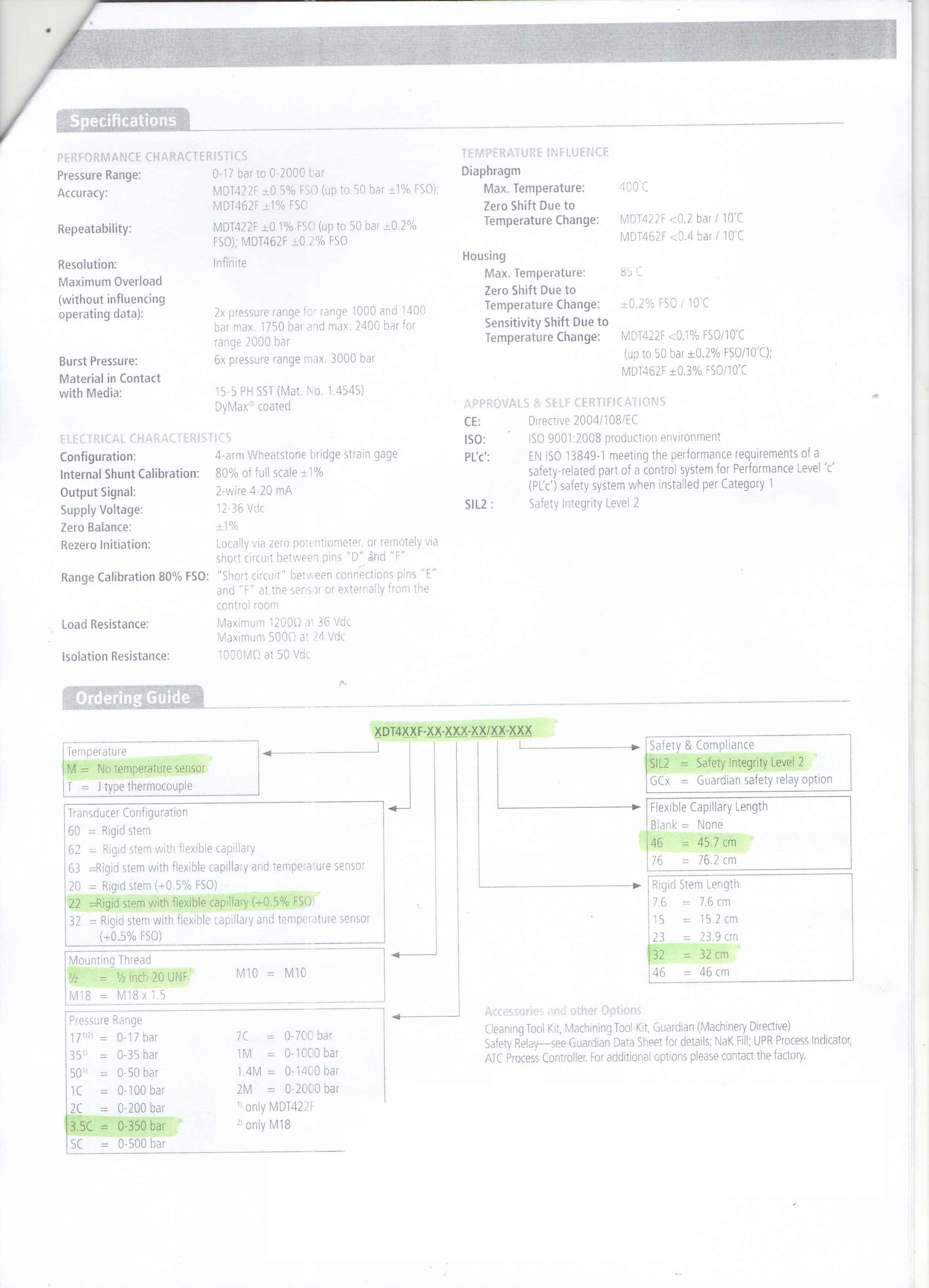 MDT 422F-1/2-3.5C/46-SIL2 
