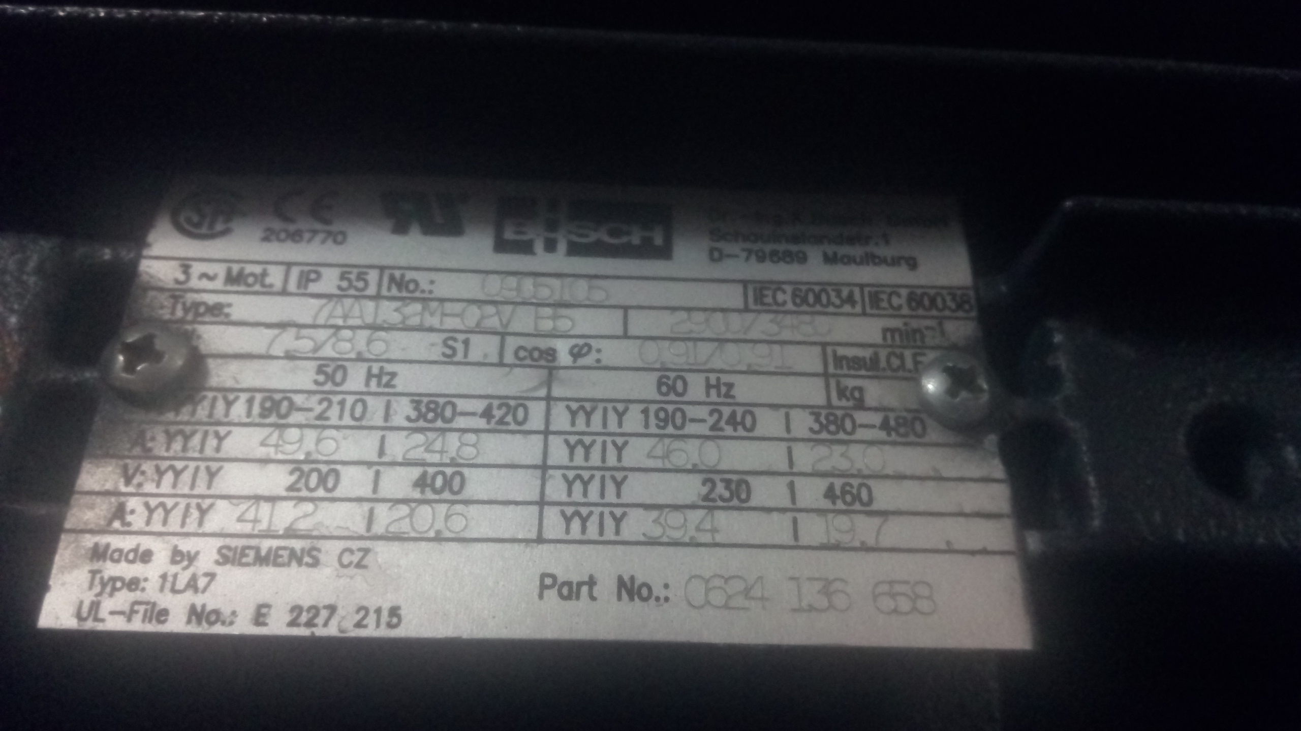 7AA132M-02V B5 obsolete, replacement 0630166796 