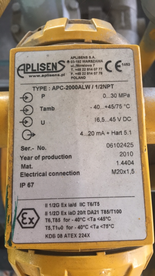APC-2000ALWExd/0-30Mpa/1/2", NpT 