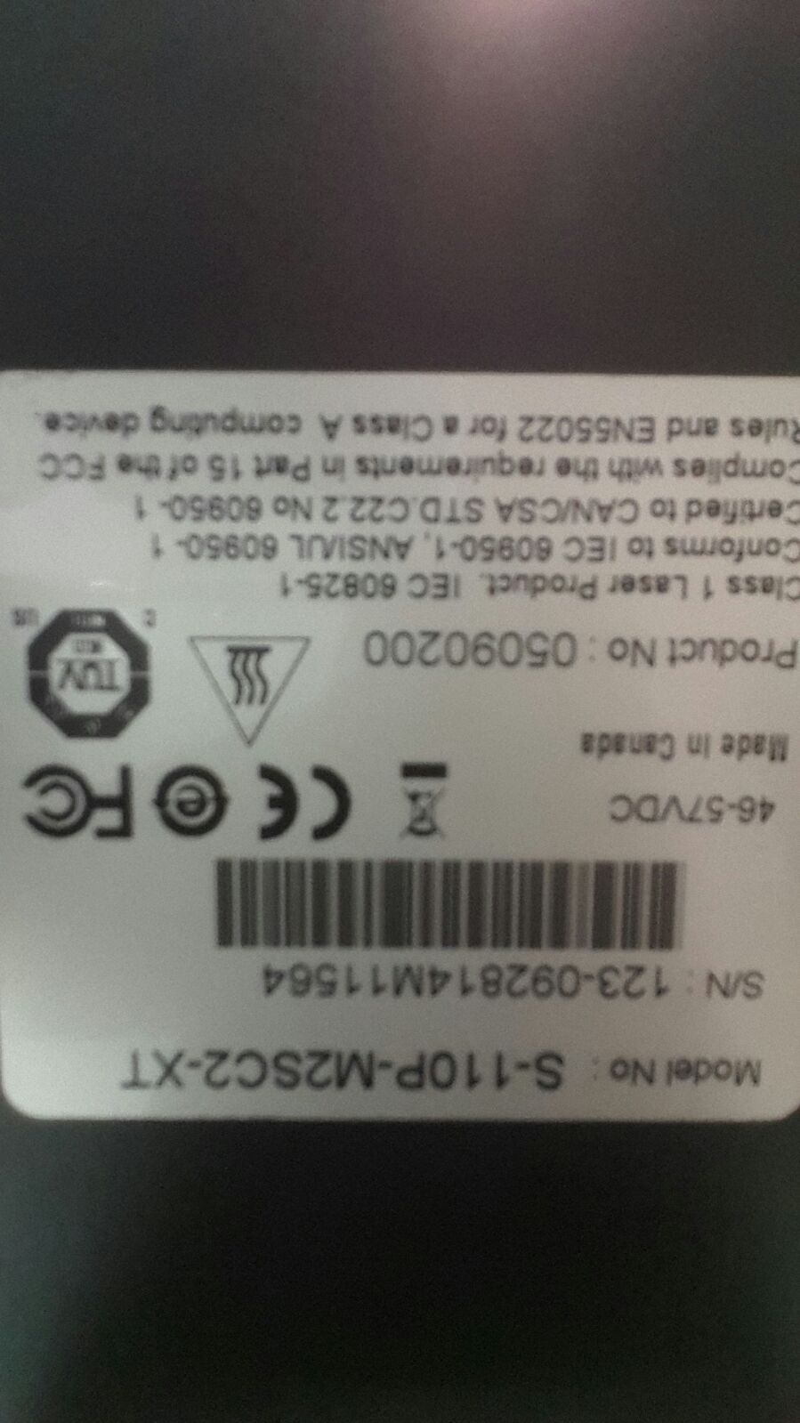 Nr. 05090200 , type S-110P-M2SC2-XT 