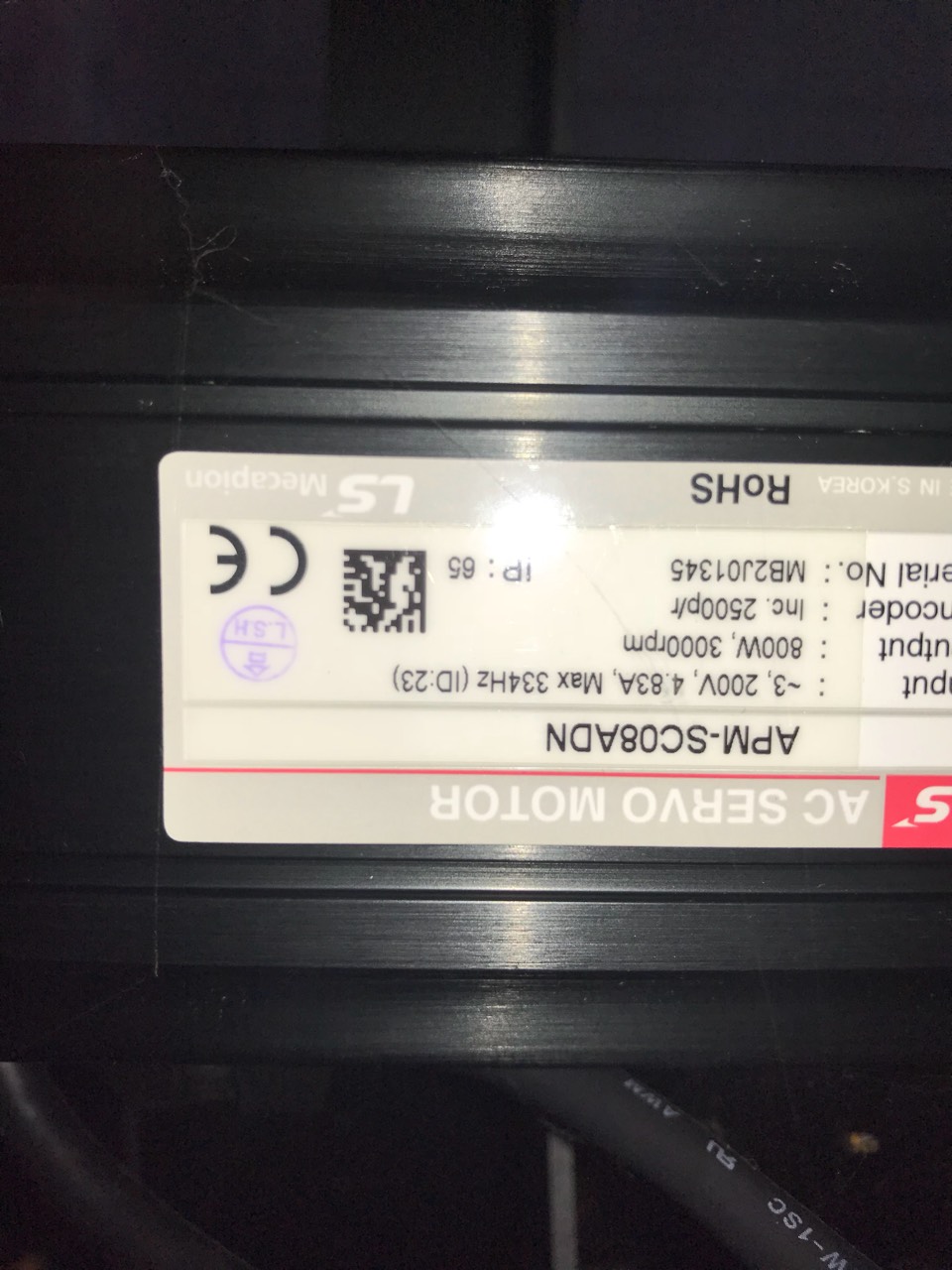 APM - SC08 ADN obsolete, alternative Yaskawa motor SGMJV08 + driver SGDV5R5 