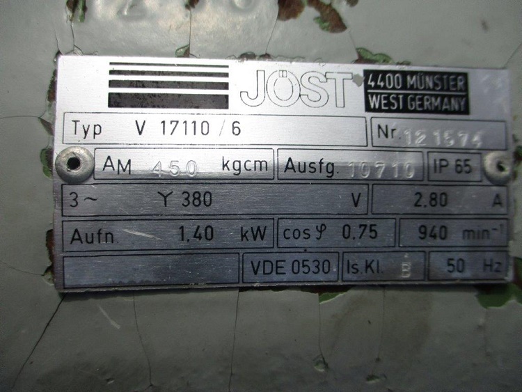 TYPE V17110/6 obsolete, replaced by JX 176-450 
