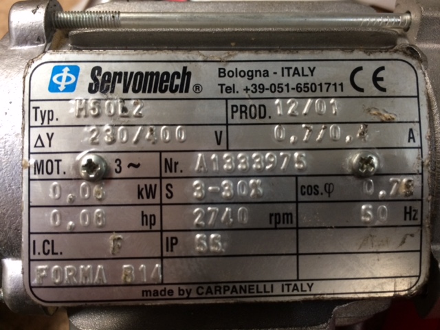 0,06kW; 2polig; 230/400V; 50Hz