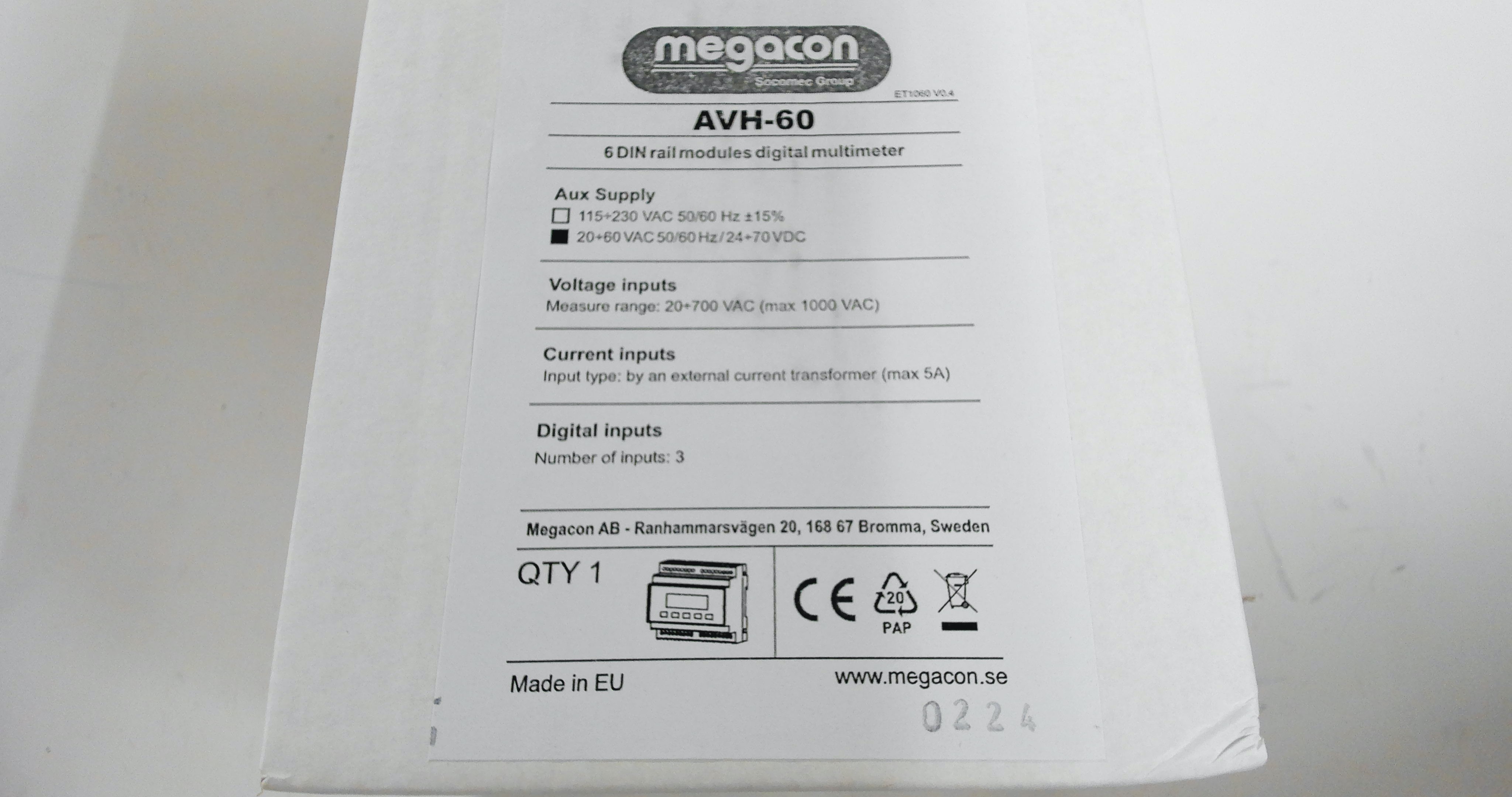 596121 / AVH60 24 VDC 50-60Hz