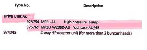 Drive Unit AU (975754 , 975761,974045) 