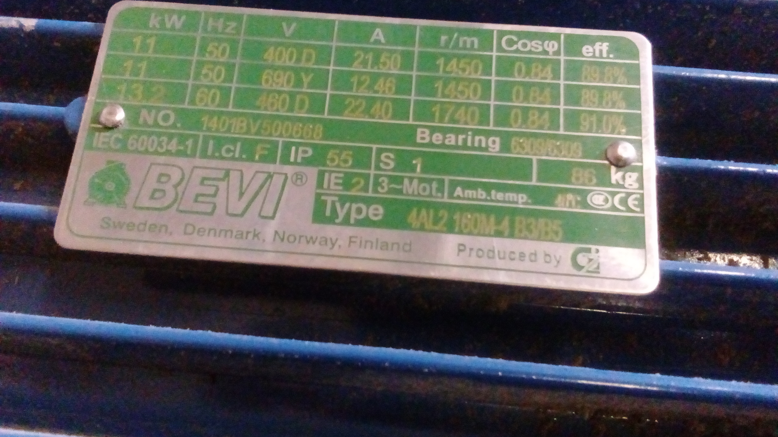 4A2 160M-4 11kW (1401BV500668) 