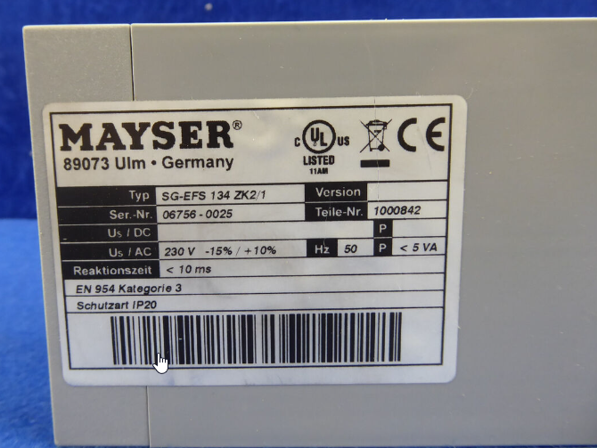 SG-EFS 134 ZK2/1 230 V