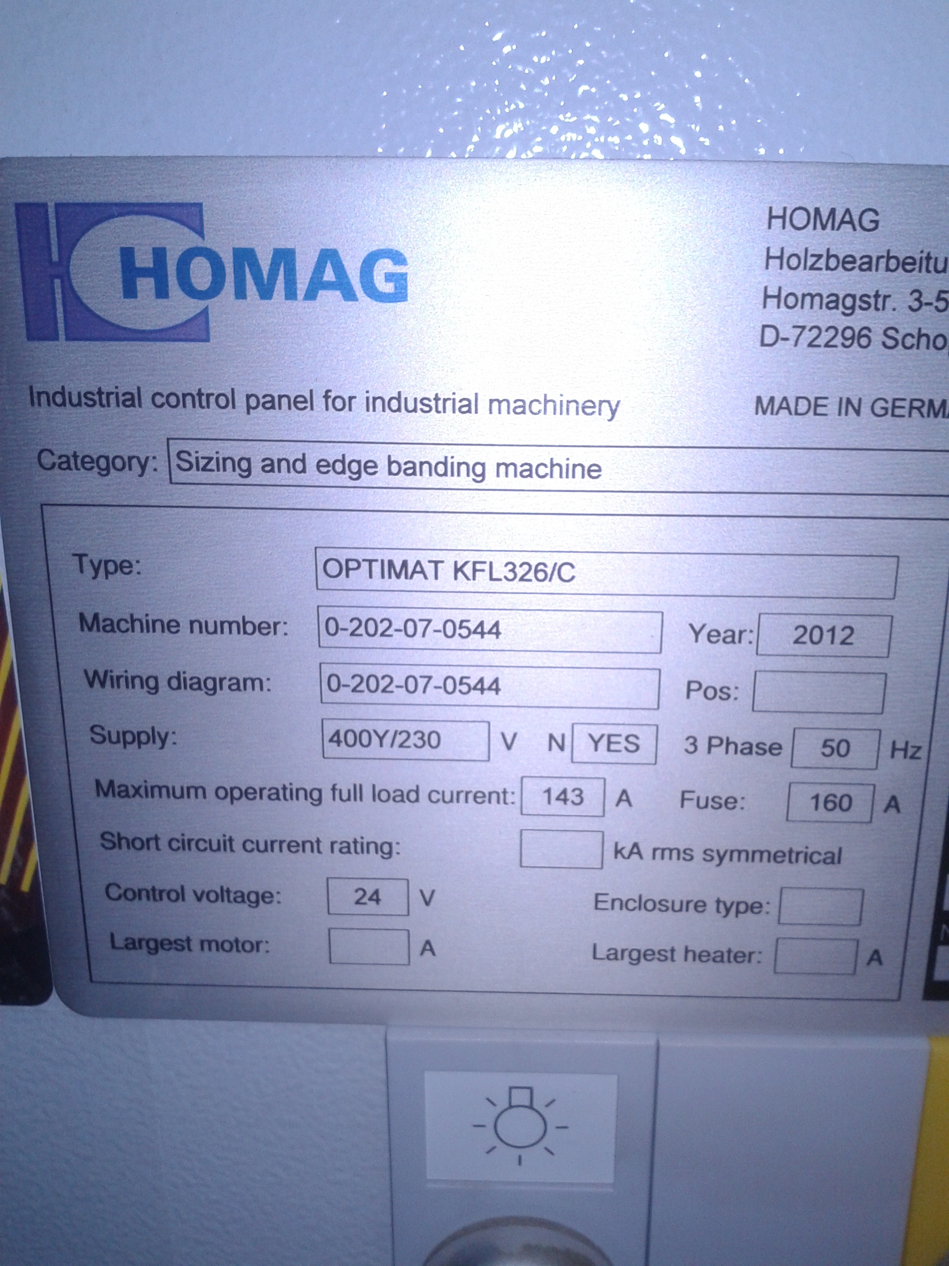Type: OPTIMAT KFL326/C 