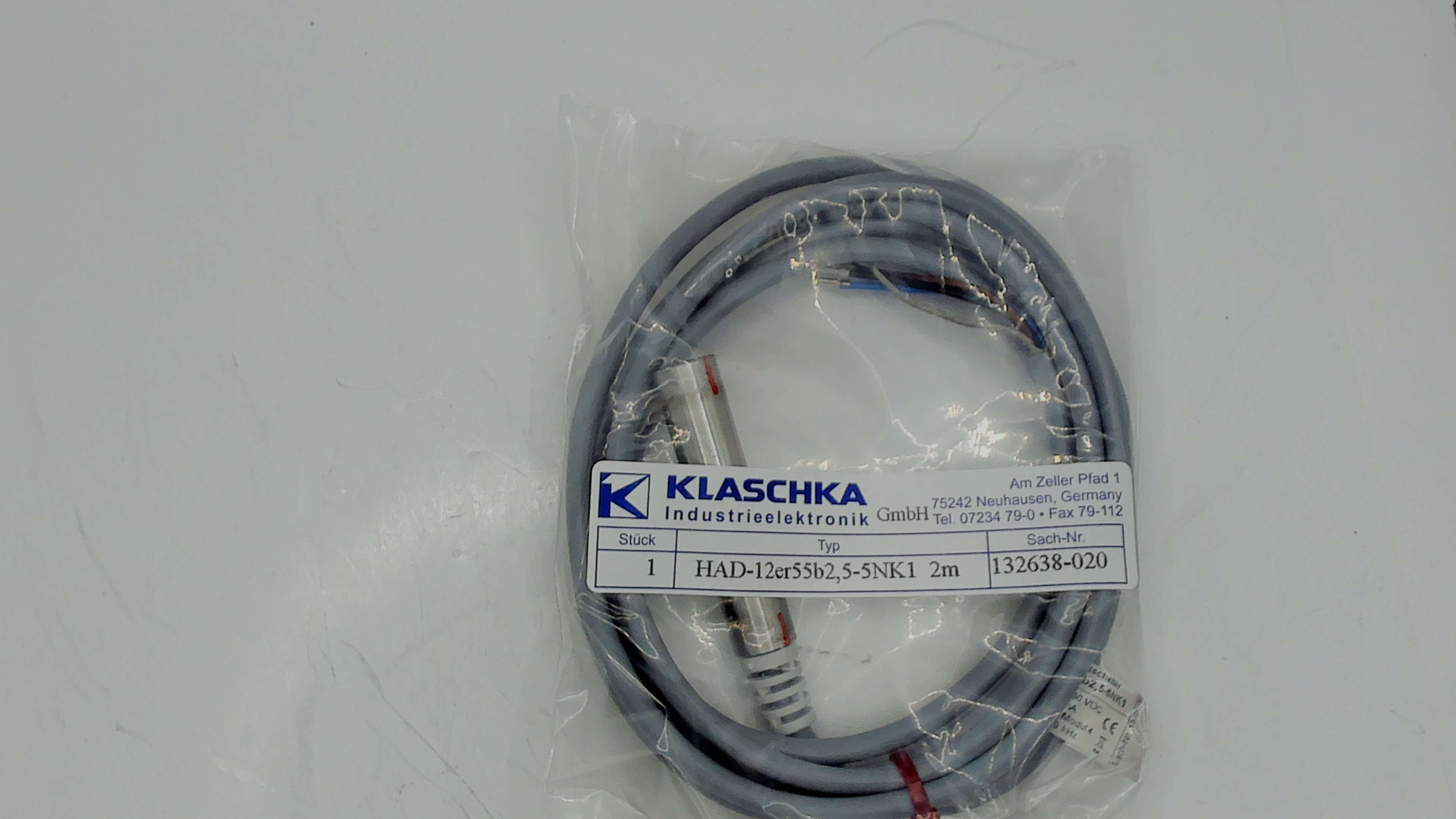 P/N: 132638-020 Type: HAD-12er55b2,5-5NK1 2m