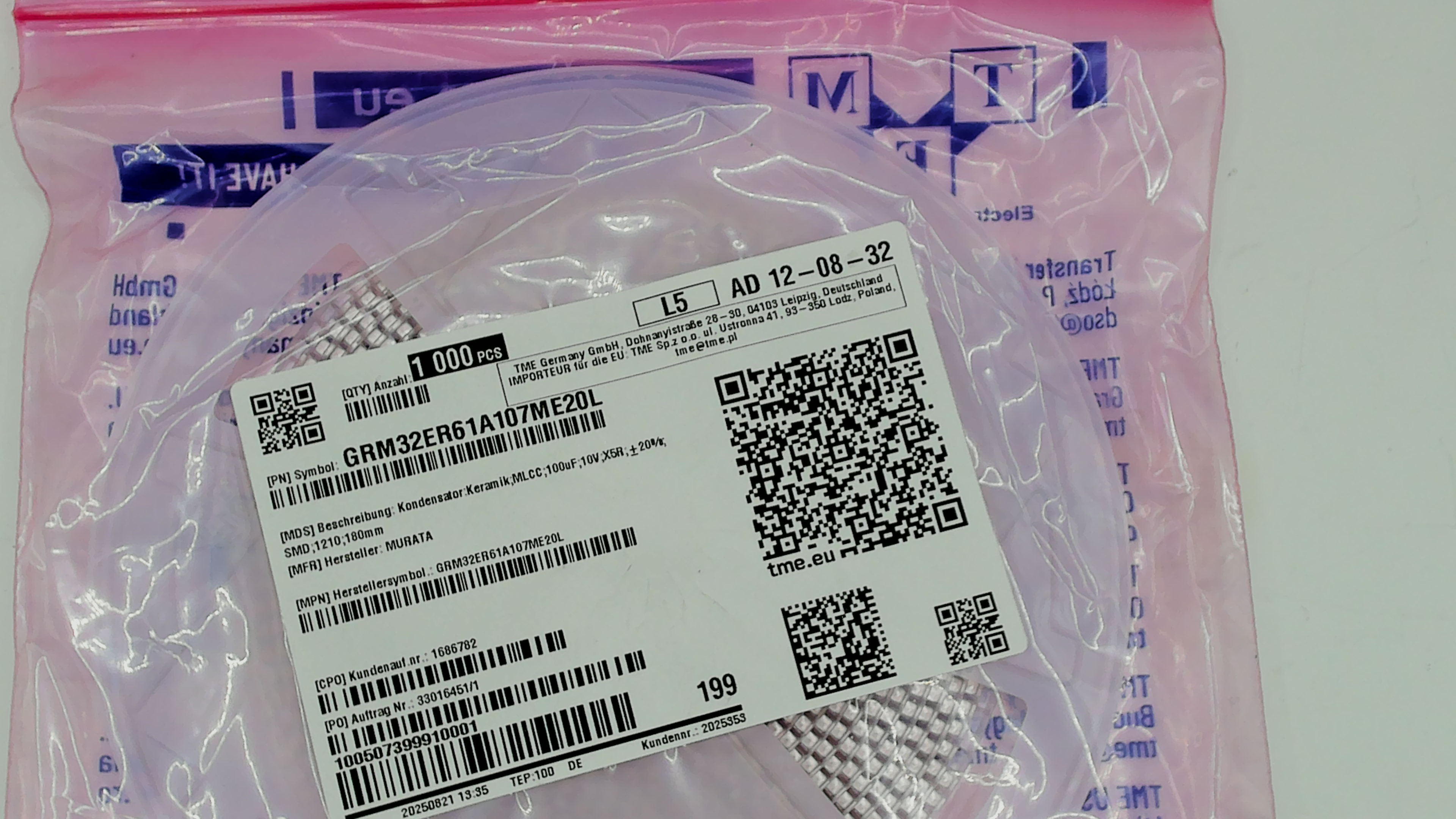 GRM32ER61A107ME20L (pack 1x1000)