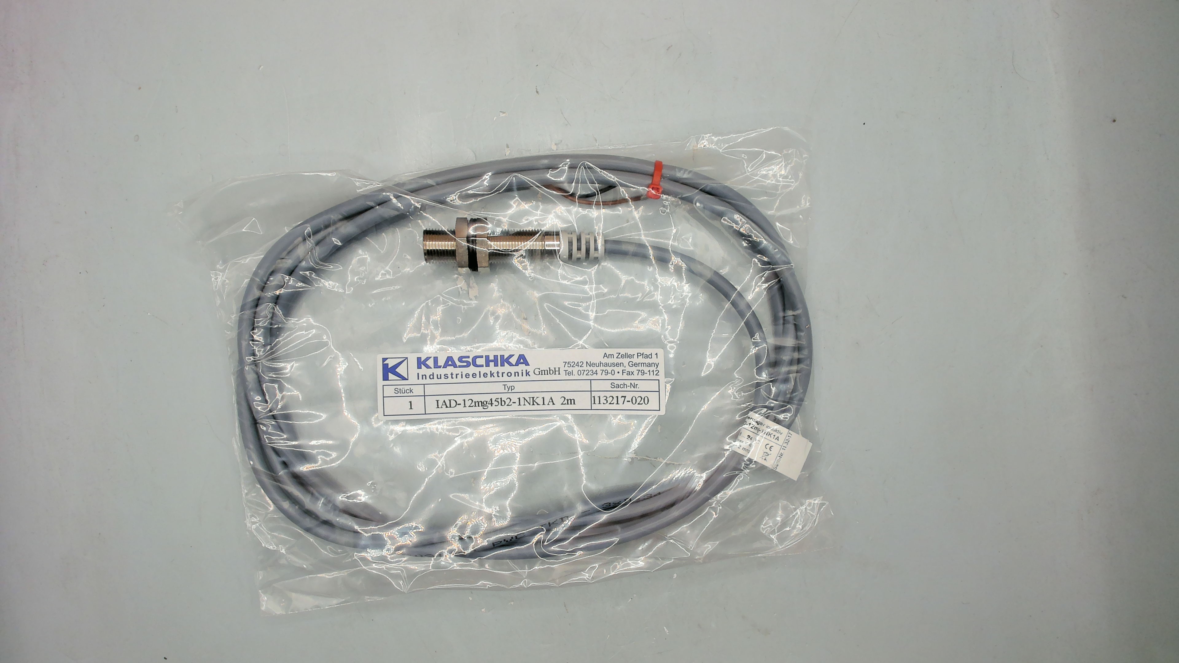 P/N: 113217-020 Type: IAD-12mg45b2-1NK1A 2m