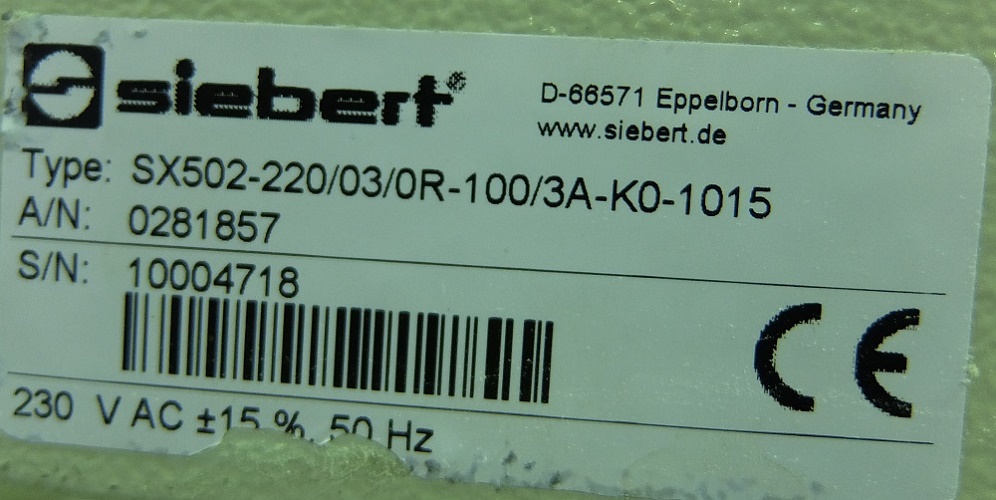 SX502-220/03/0R-100/3A-K0-1015 