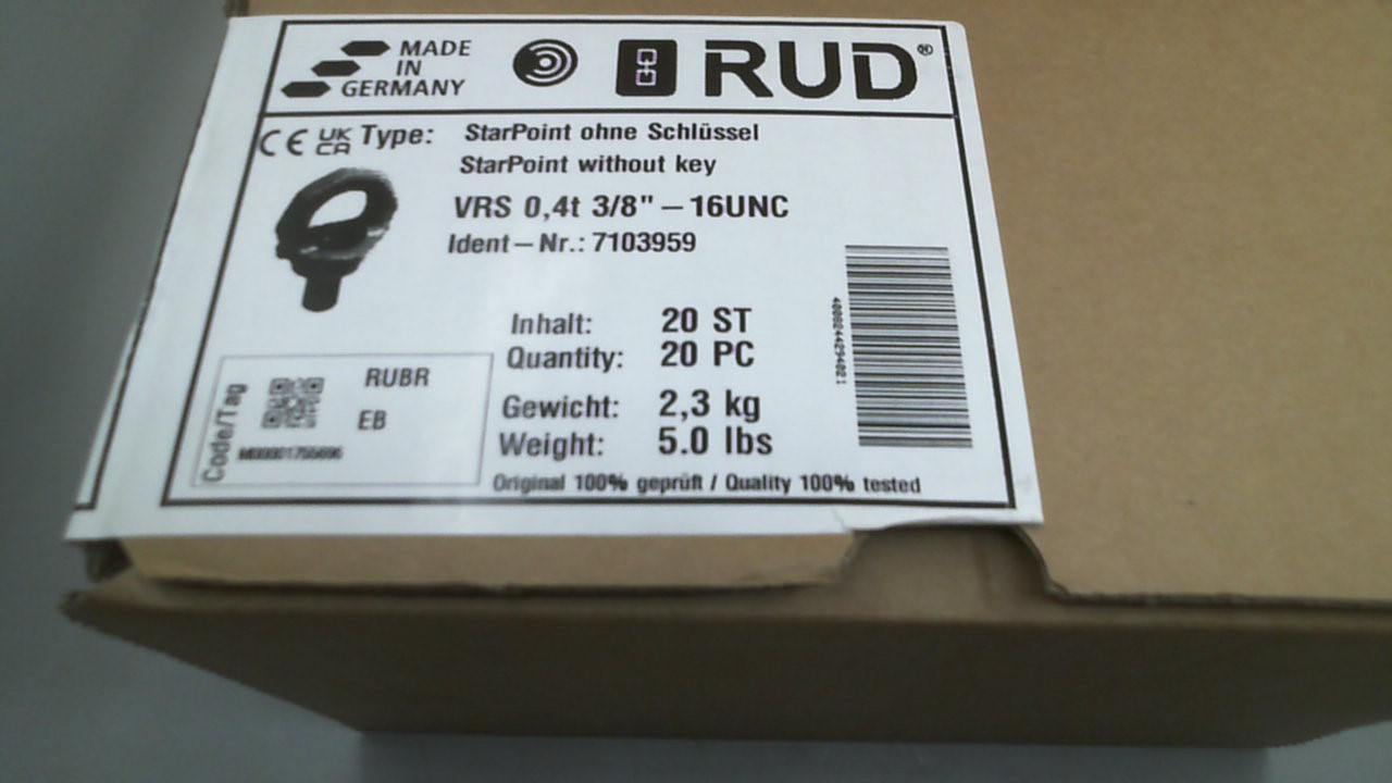 7103959 / VRS - 3/8"-16UNC - 0,4t (for quantity 40 pcs)
