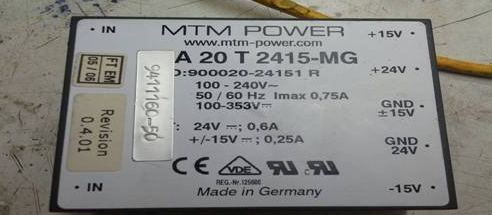 A 20 T 2415-MG obsolete, replaced by PMA30 T2415 - MG