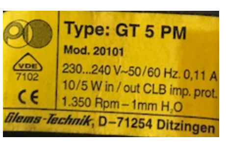 Mod.20101,Type GT 5 PM