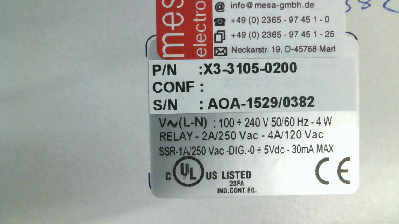 X3-3105-0200/9999
