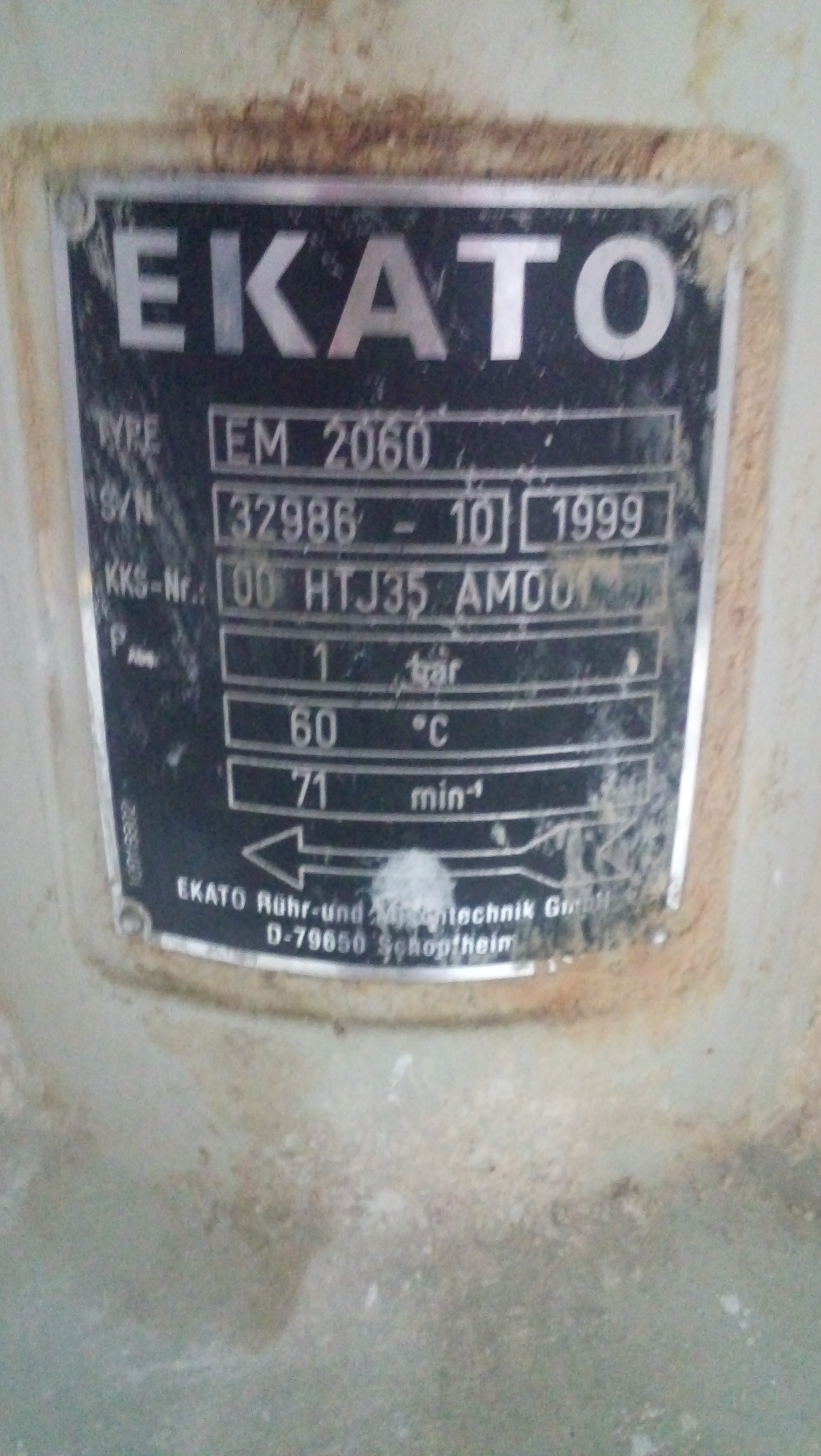 Type:EM 2060  S/N:32986-10