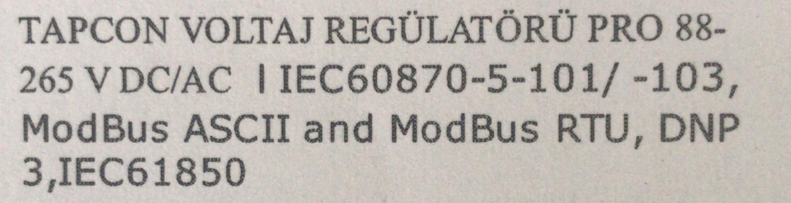 TAPCON® 230 B/P/E (für Leitsystemprotokoll IEC60870-5-101, -103, MODBUS ASCII, MODBUS RTU und DNP3.0)