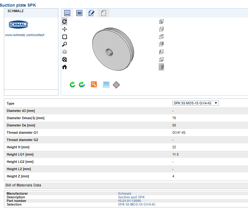 SPK 55 MOS EPDM-15 G1/4-IG