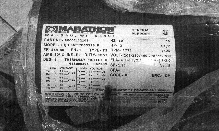 P/N: 90C02132103, Model: HQD 56T17D5333B P obsolete, replacement 5K49UN4086X