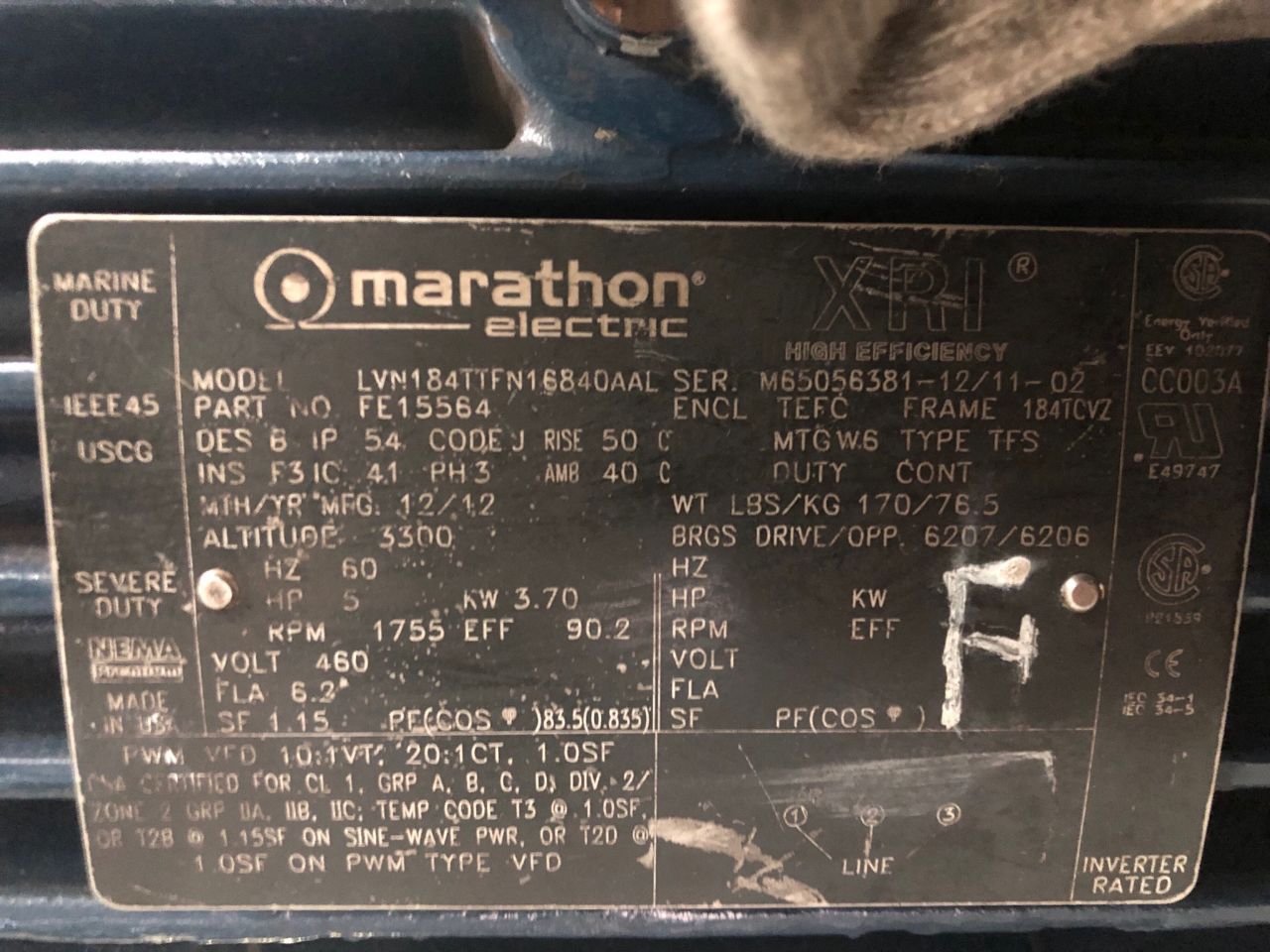 LVN184TTFN16840AAL the same as 45122v07