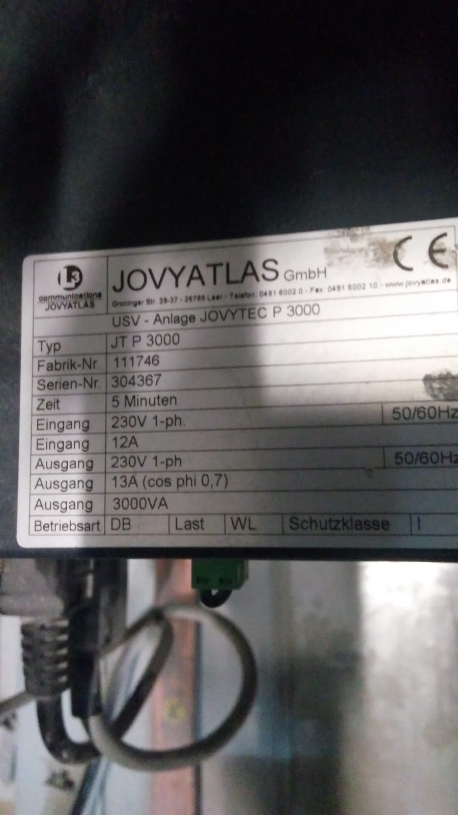 USV JOVYTEC P 3000-5 (Art Nr. 1118051)