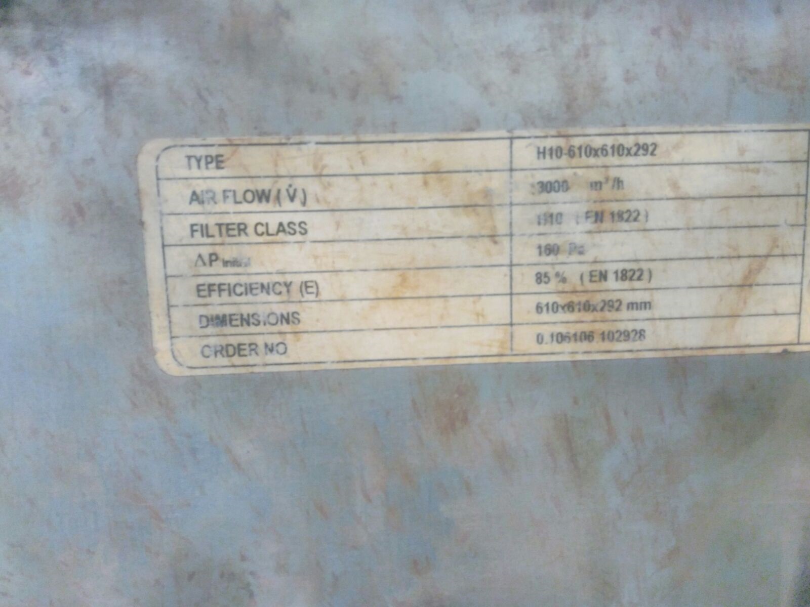 H10-610x610x292 obsolete, see catalogue for replacement