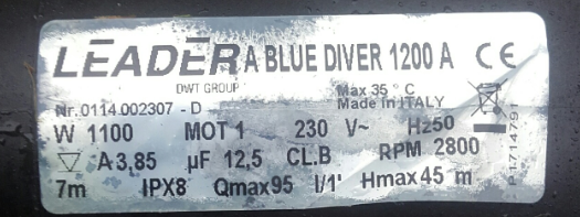 1200 A Ecodiver, alternative is DIVERTRON 1200 M