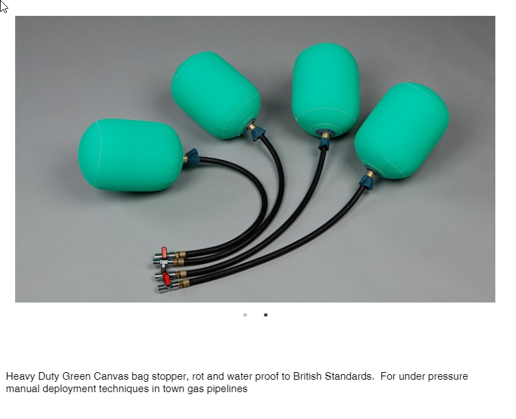 TOWN GAS STOPPER BAG for pipe РЕ160 obsolete, replaced by  Drain Bag Rot & Waterproofed  (SDB7/G)