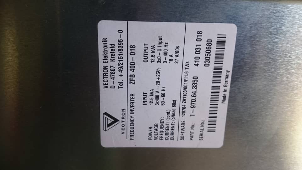 ZFB 400-018 12.5 KVA  - OEM