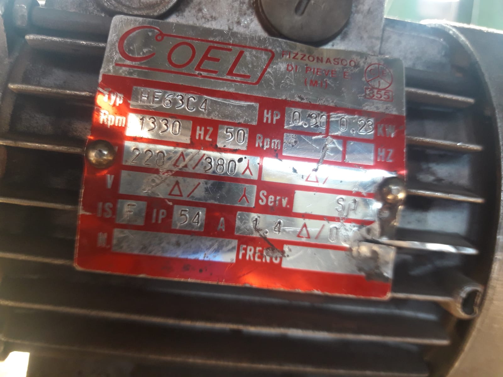 Type: HF63C4 obsolete replaced by FK63C4 B3 IP55 )