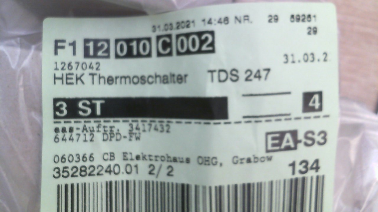p/n: 5100158; Type: TDS 247