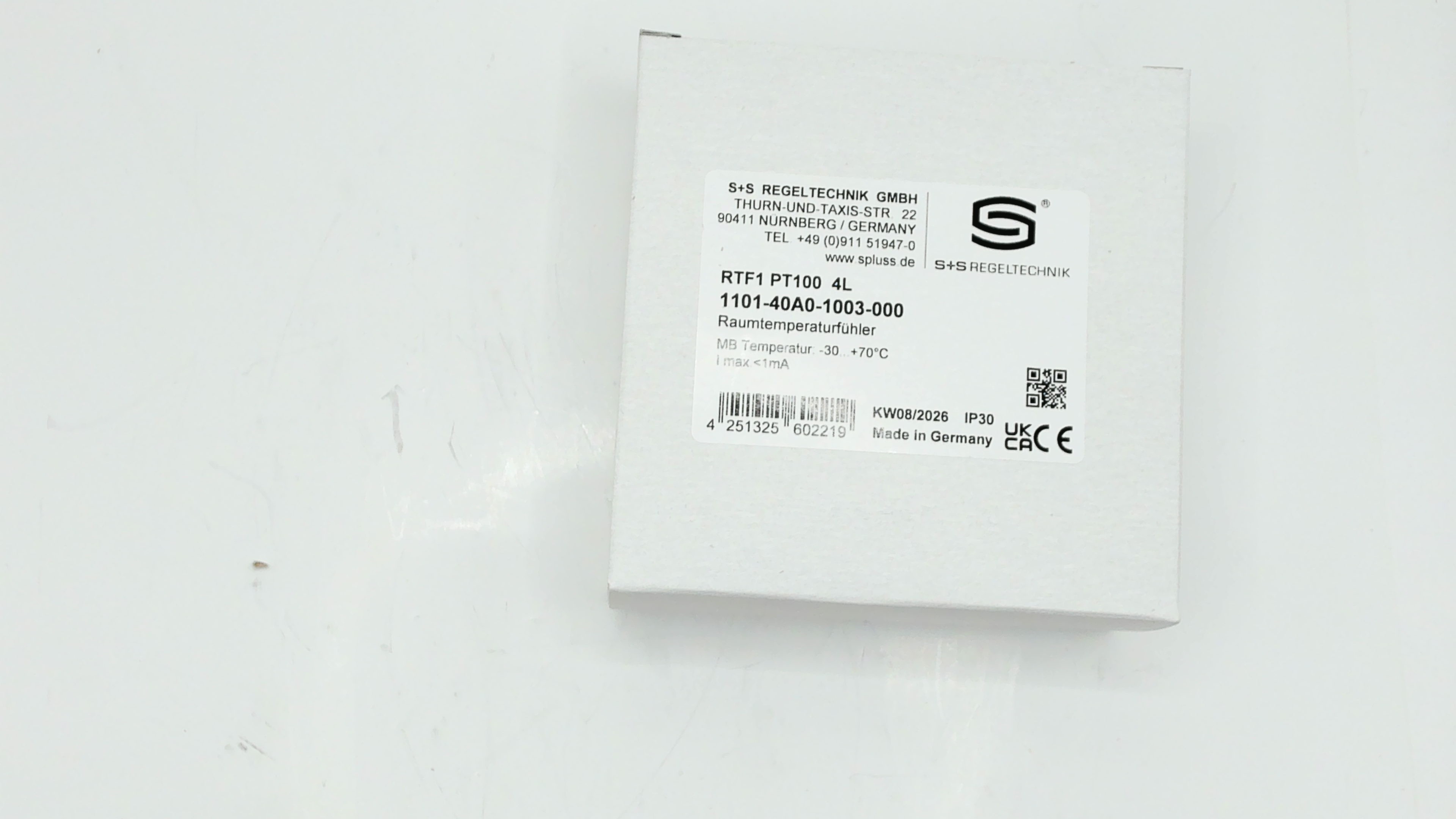 P/N: 1101-40A0-1003-000, Type: THERMASGARD(R) RTF1 Pt100
