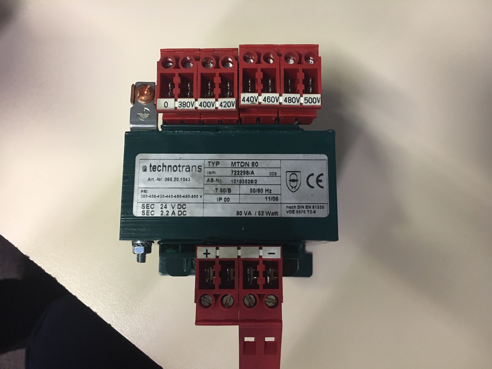 Type: MTDN 80 (068201043) replaced by 10026918