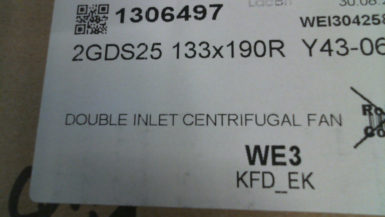 P/N:1306497; Type:2GDS25 133x190R Y43-06