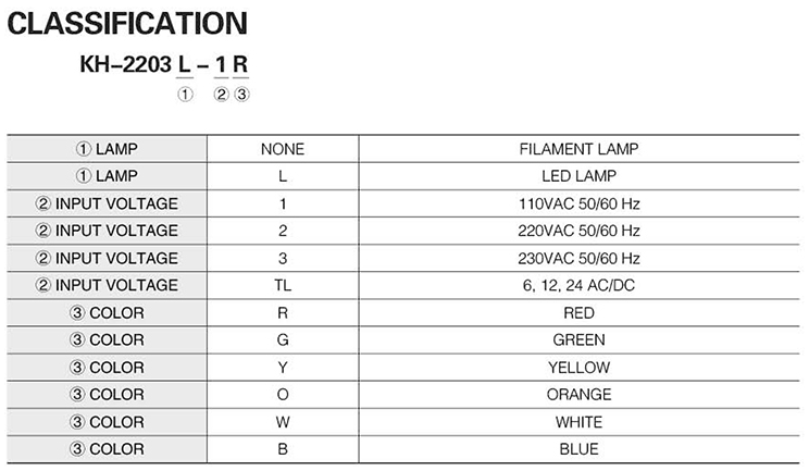 KH-2203L-TL (lamp cup - R)