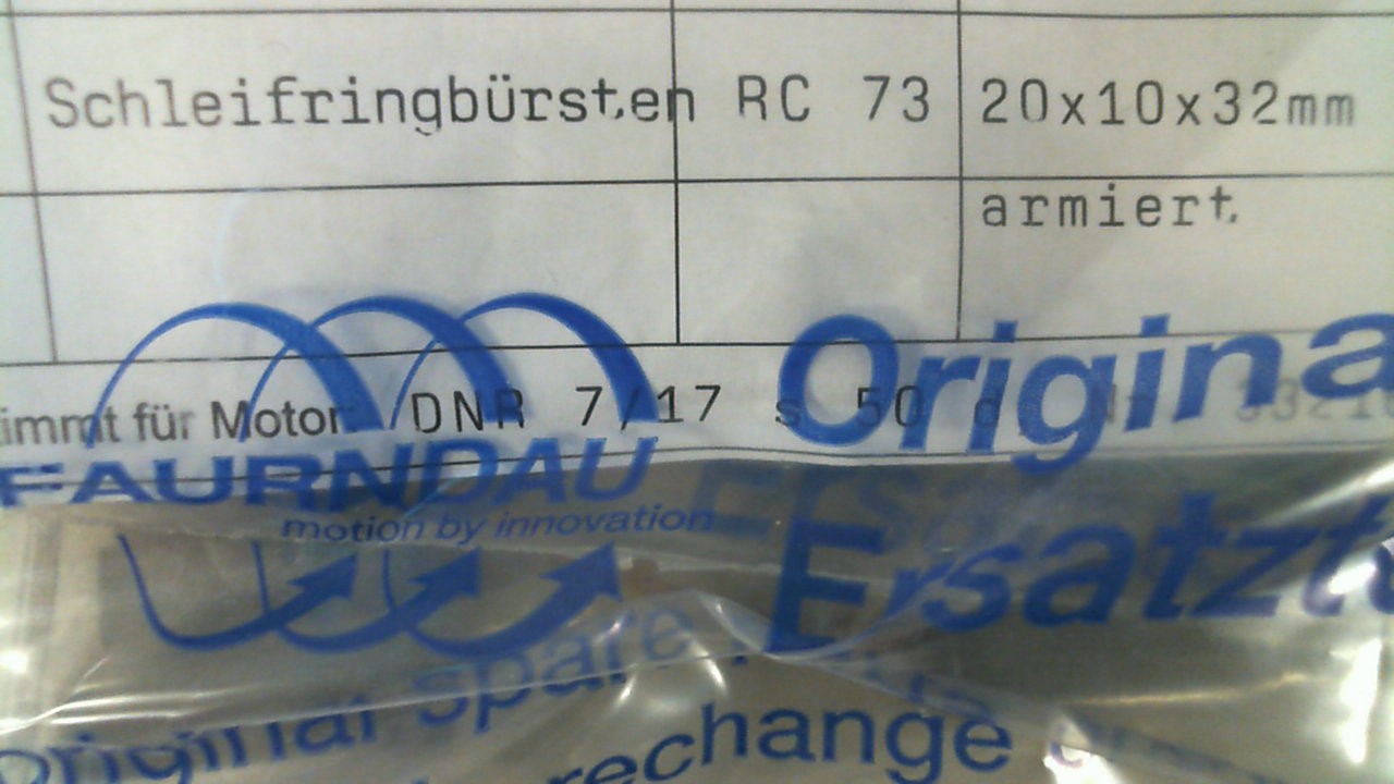 RC 73 (für Motor DNR 7/17 s50d, Nr. 332164)