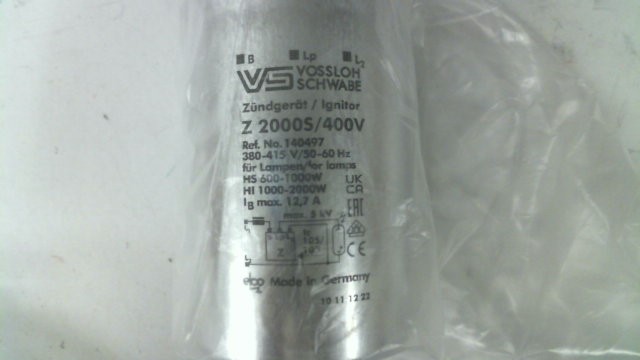 P/N: 140497, Type: Z2000S/400V
