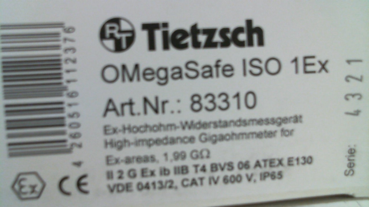 P/N: 83310,  Type: ISO 1Ex