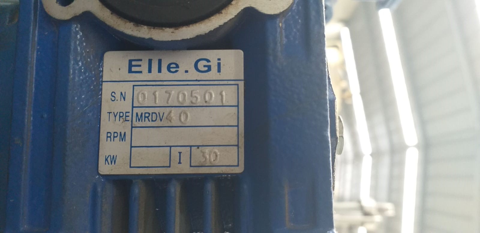 Type: MRDV 40 S/N: 0170501