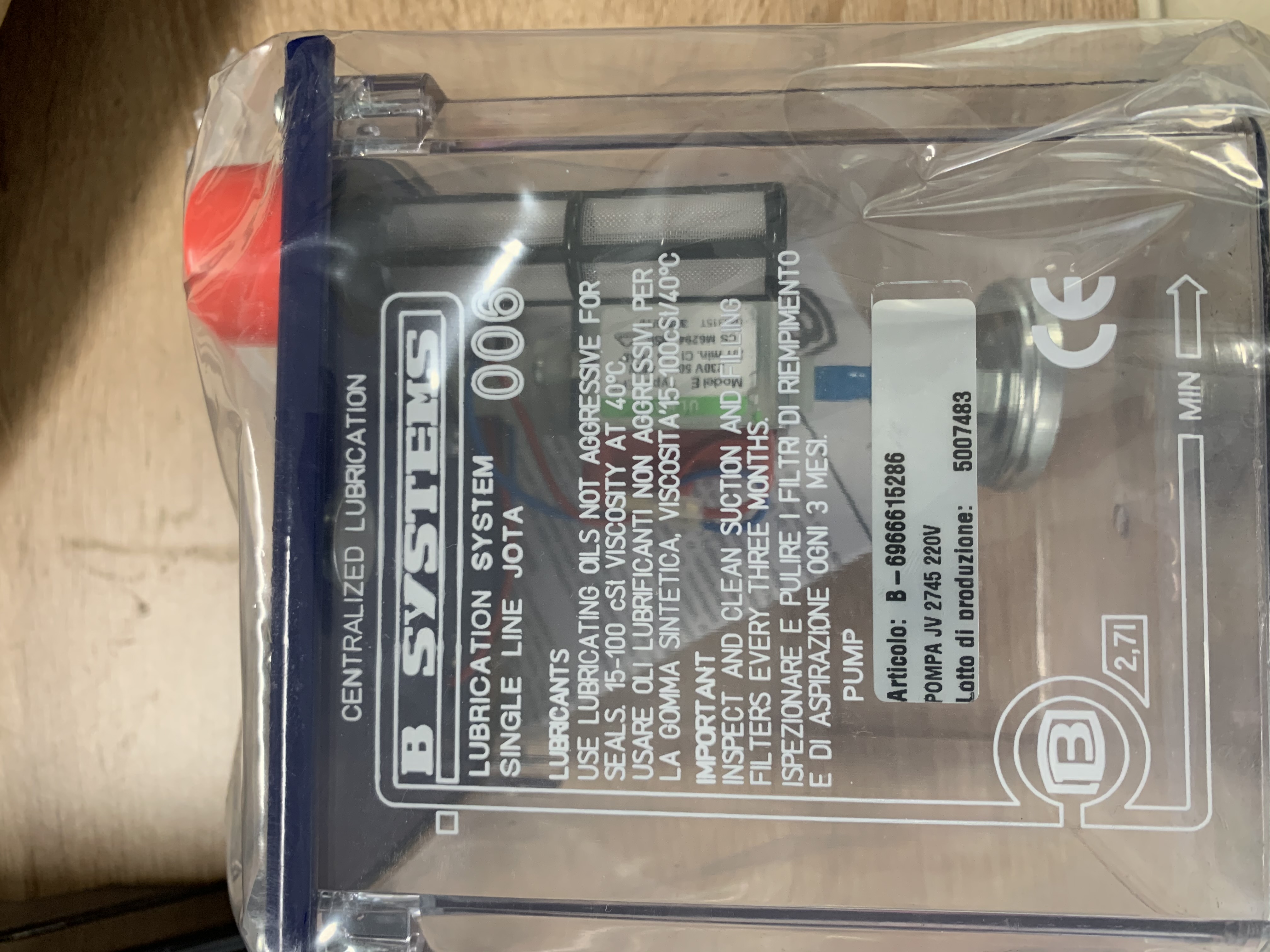 69666 TYPE JV2745 Lubrication System