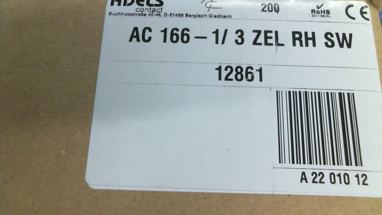 AC 166-1/ 3 ZEL RH weiß ( 200 pcs )