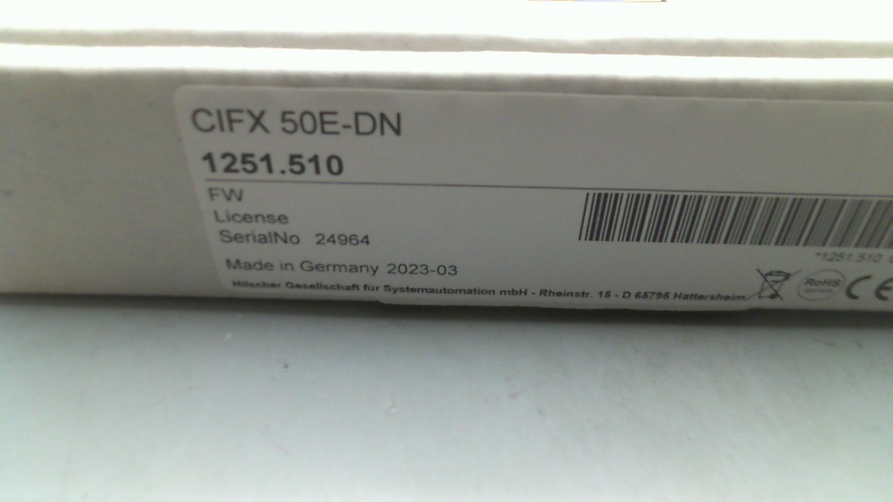 P/N: 1251.510 Type: CIFX 50E-DN/+ML