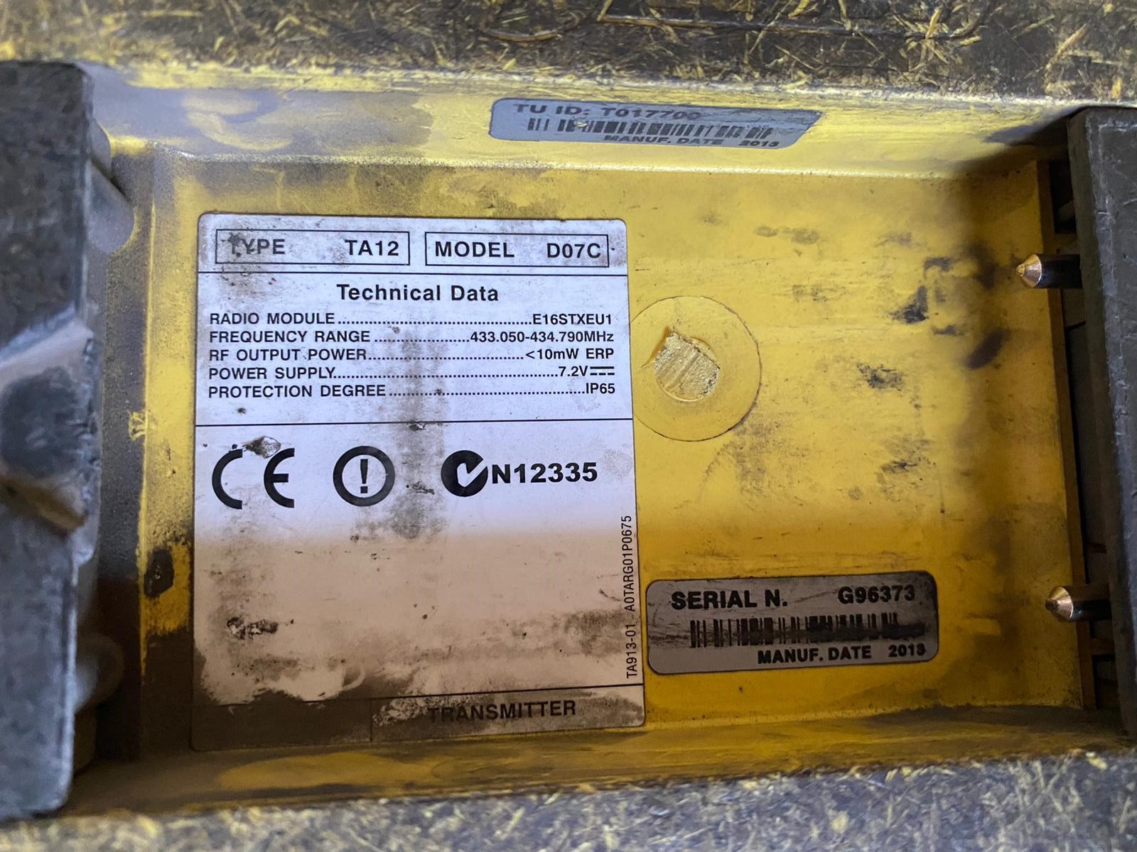 Type: TA12, Model D07C