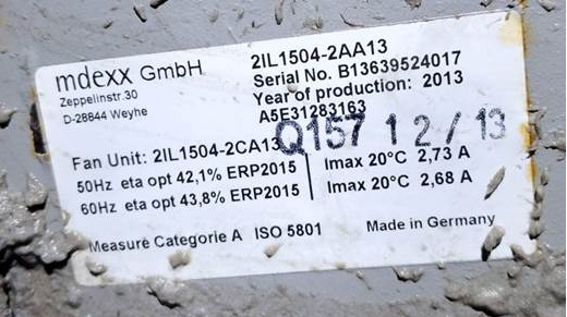 2IL1504-2AA13 S/N: B13639524017