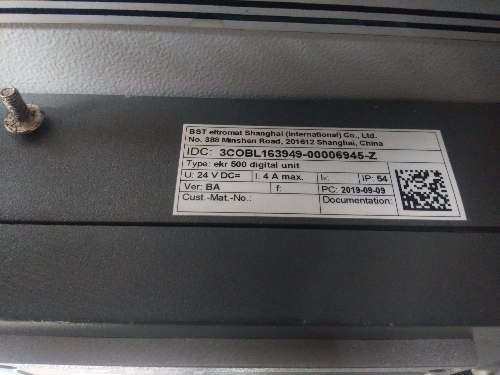 ekr 500 digital Unit Touch