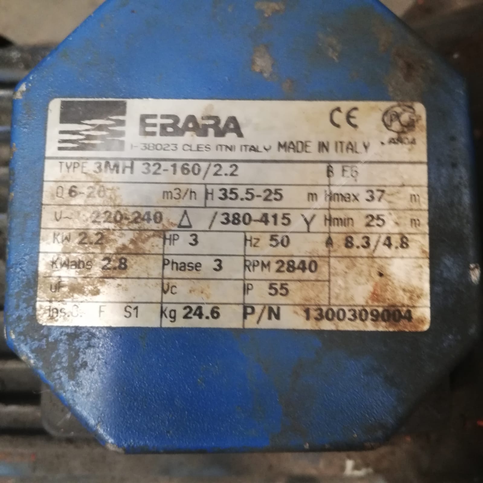 Type: 3MH 32-160/2.2