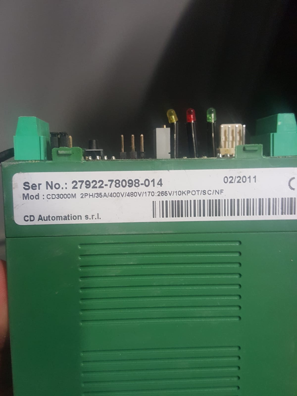 CD3000M 2PH/35A/400V/480V/170:265V/10KPOT/SC/NF old code / new code DM2035-42KB00020