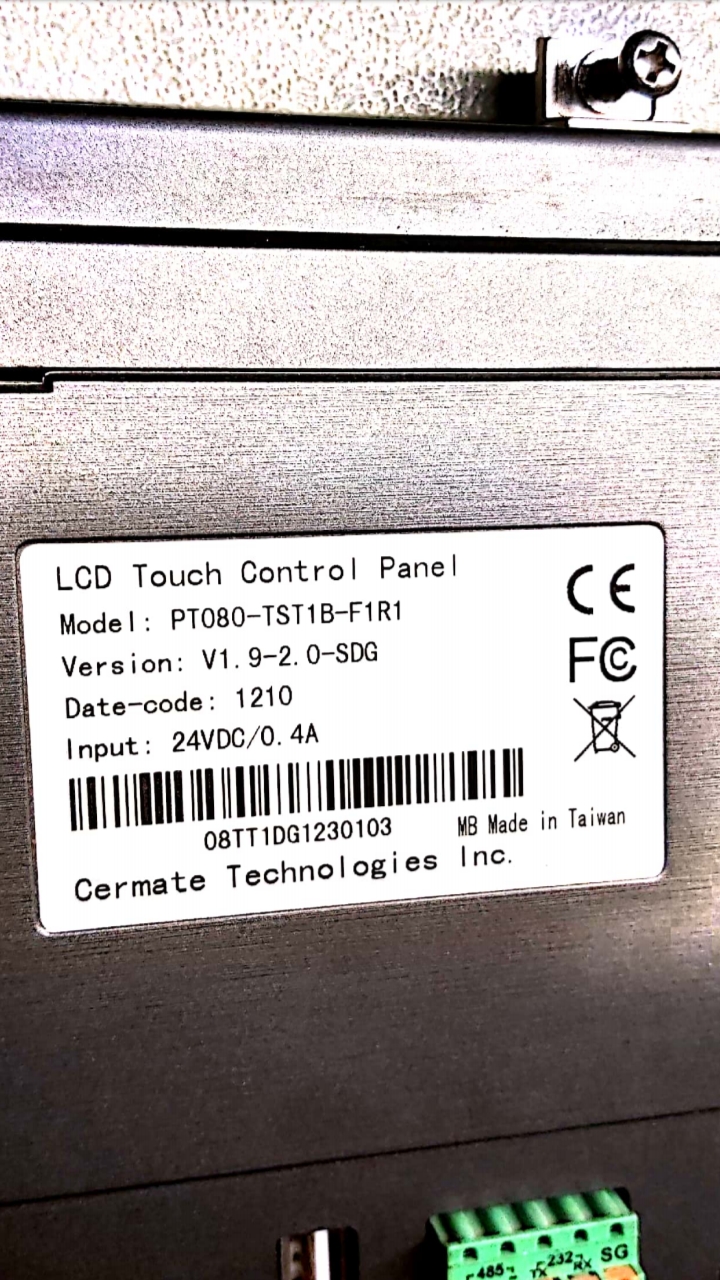 Model: PT080-TST1B-F1R1
