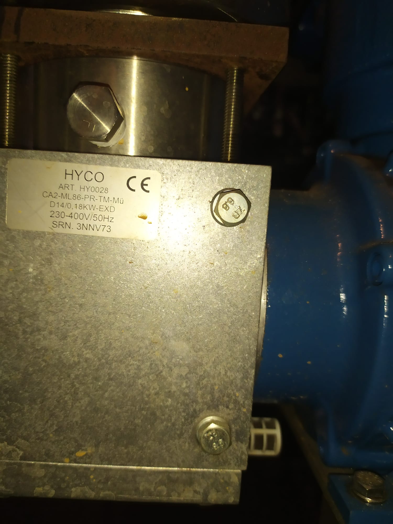 CA2-ML86-PR-H8-TM-MÜ-D14/0,18KW-EXD 230-400V/50Hz